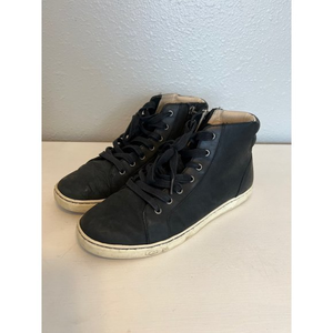 Women UGG Gradie Hi Top Sneakers 1014607 Black Leather Size‎ 11